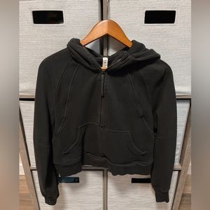 Lululemon Black Cropped Scuba Hoodie, Like New!